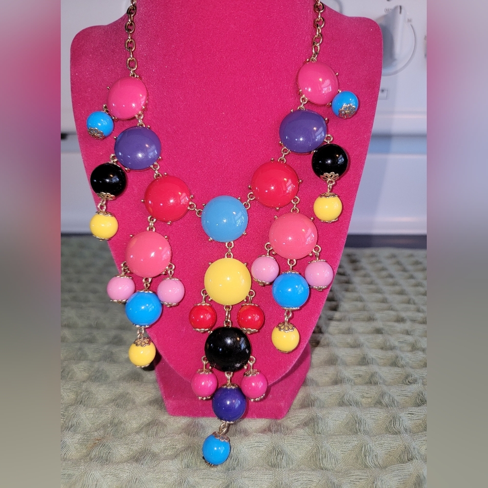 Colorful Bubble Statement Necklace